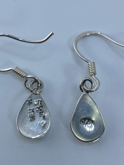 Aretes de Plata Ópalo de Fuego Verde Olivo — Taxco 925 — foto 5