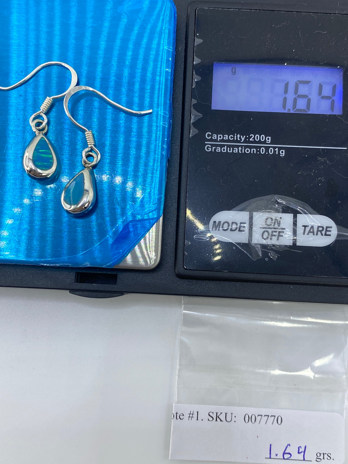 Aretes de Plata Ópalo de Fuego Verde Olivo — Taxco 925 — foto 6