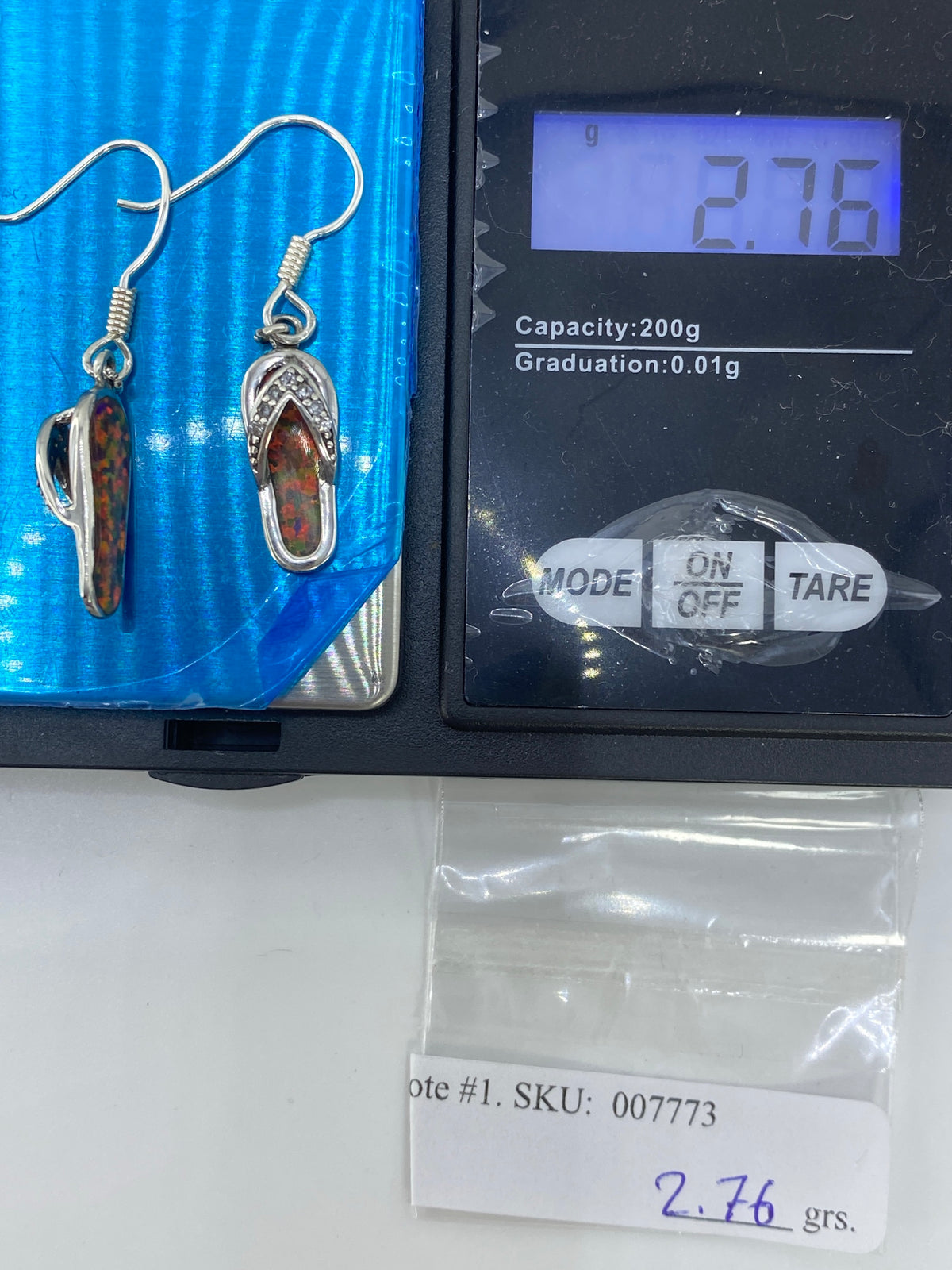 Aretes de Plata con Ópalo de Fuego — Taxco 925 — foto 6