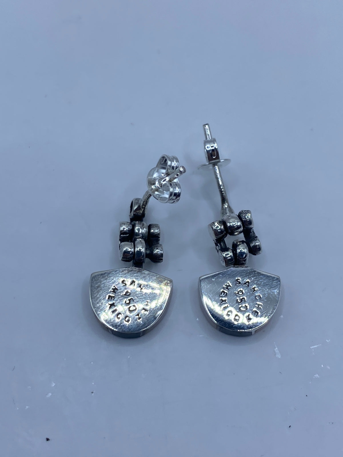 Aretes Plata 950 Perla Blanca y Ónix — Taxco — foto 5