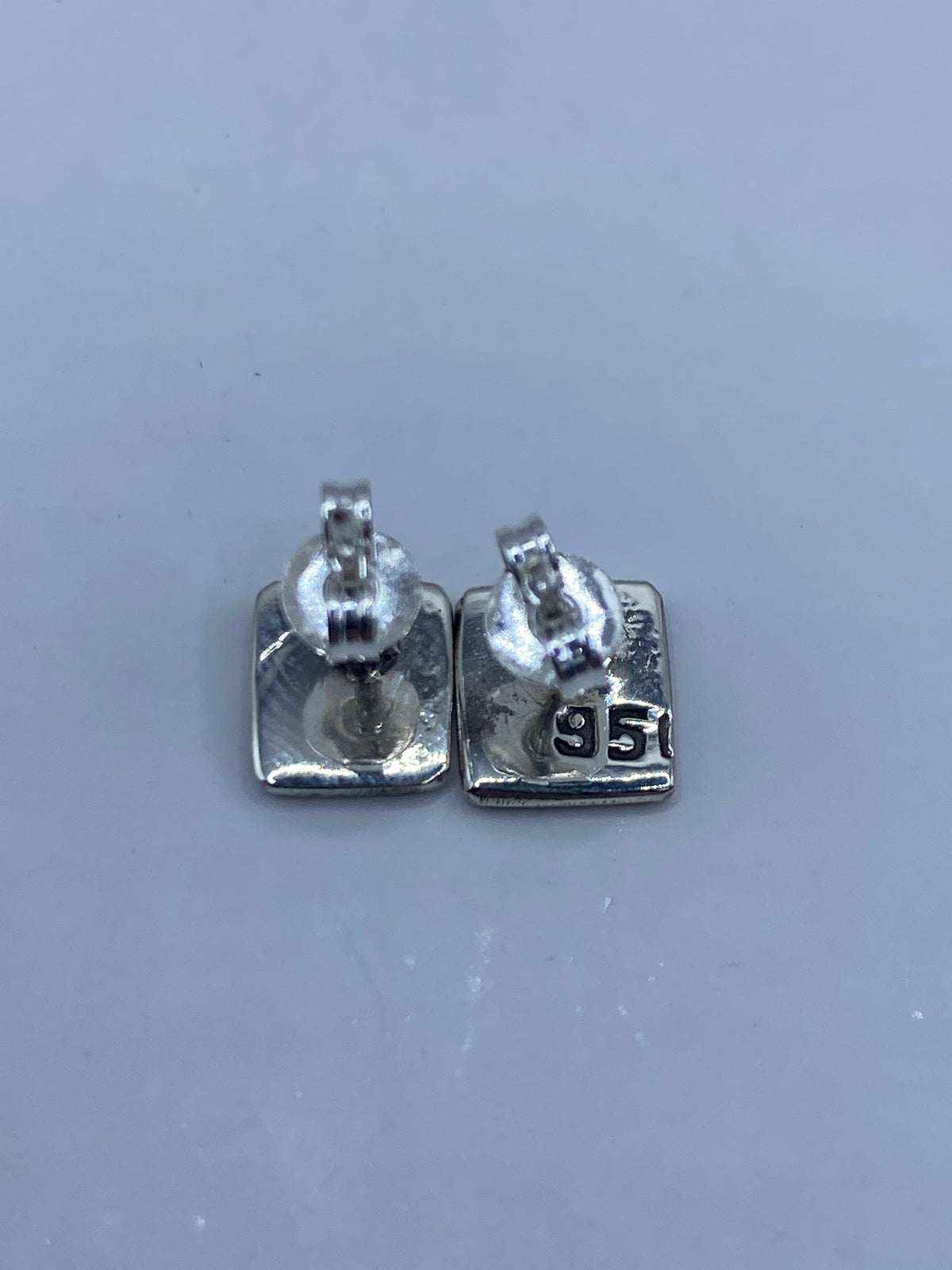 Aretes de Plata 950 con Ópalo de Fuego Azul — Taxco — foto 5