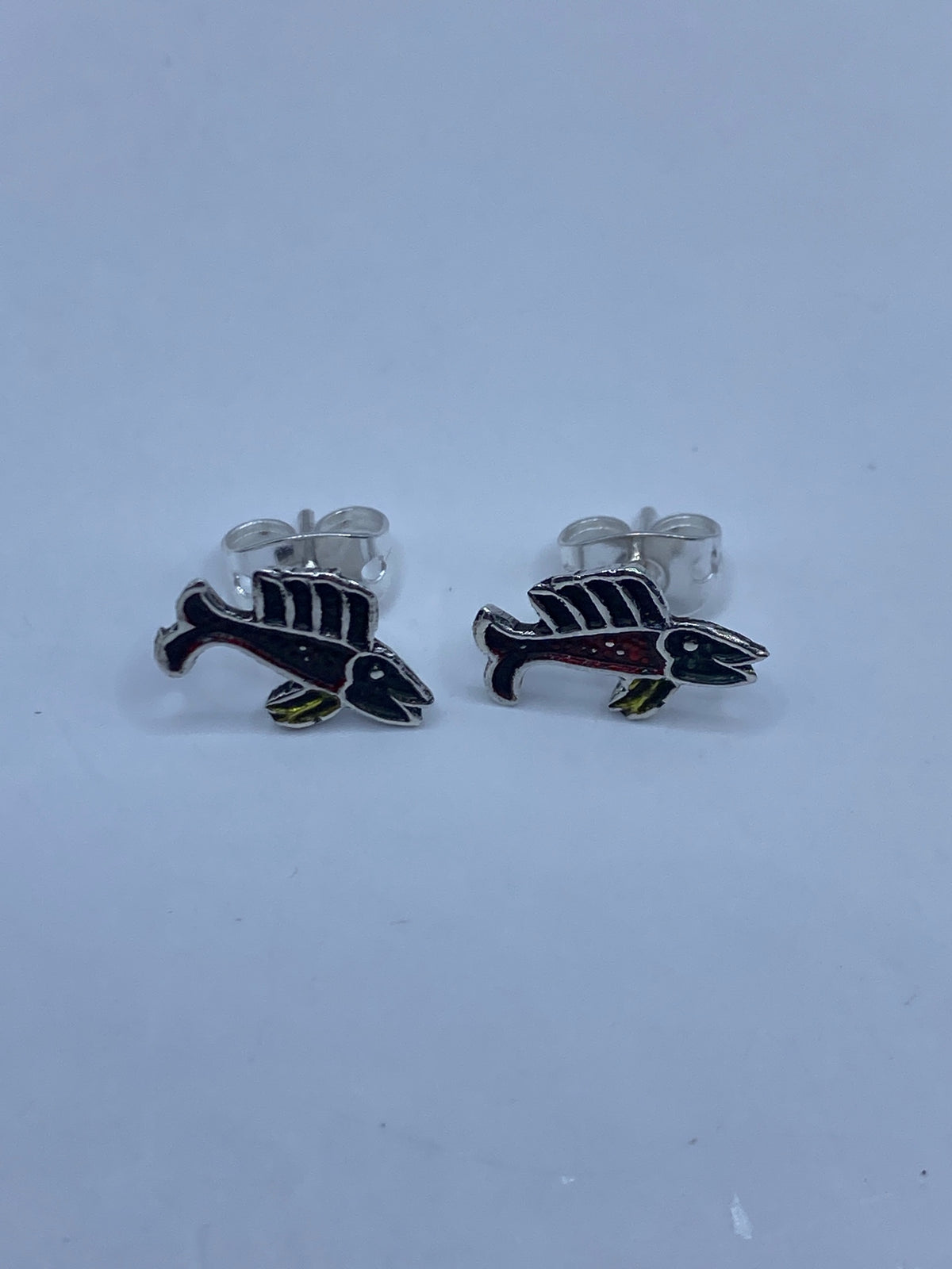 Aretes Plata Pez Vela Repujado — Taxco 925 — foto 5