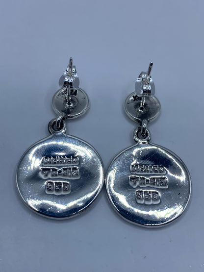 Aretes Calendario Azteca de Plata 950 con Ópalo Azul — foto 5