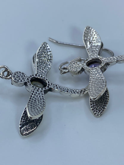 Aretes Libélula Ópalo de Fuego y Circonia — Plata 950 — foto 5