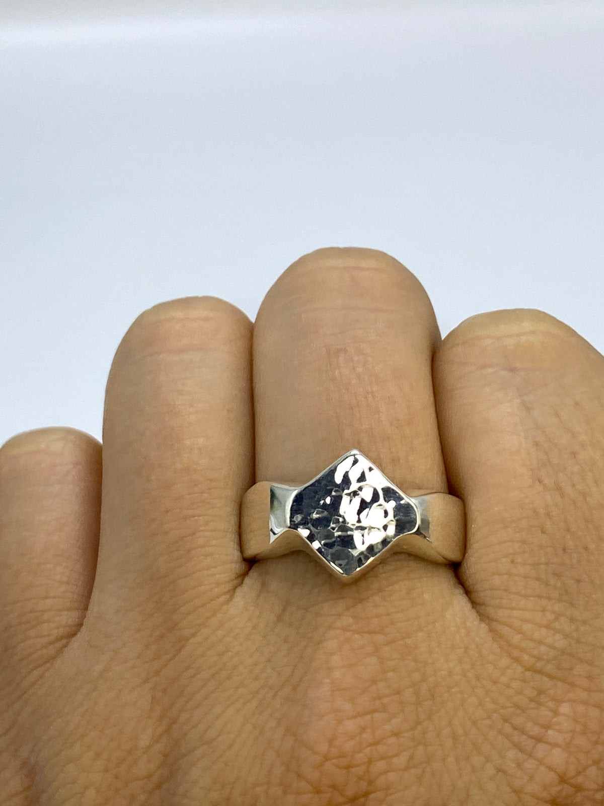 Anillo de Plata Repujada Geométrica — Taxco 925 — foto 6