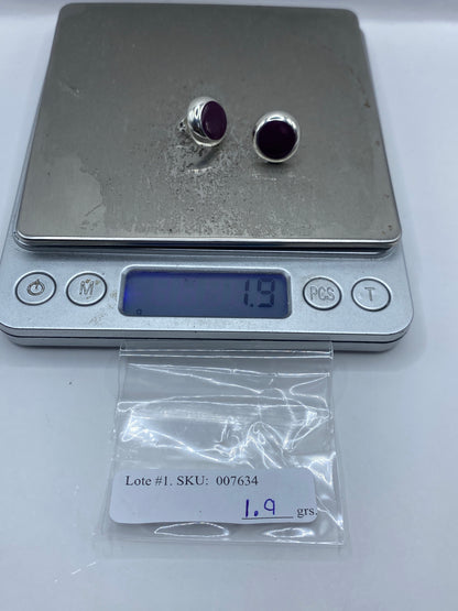 Aretes de Plata con Piedra Morada — Taxco 925 — foto 6