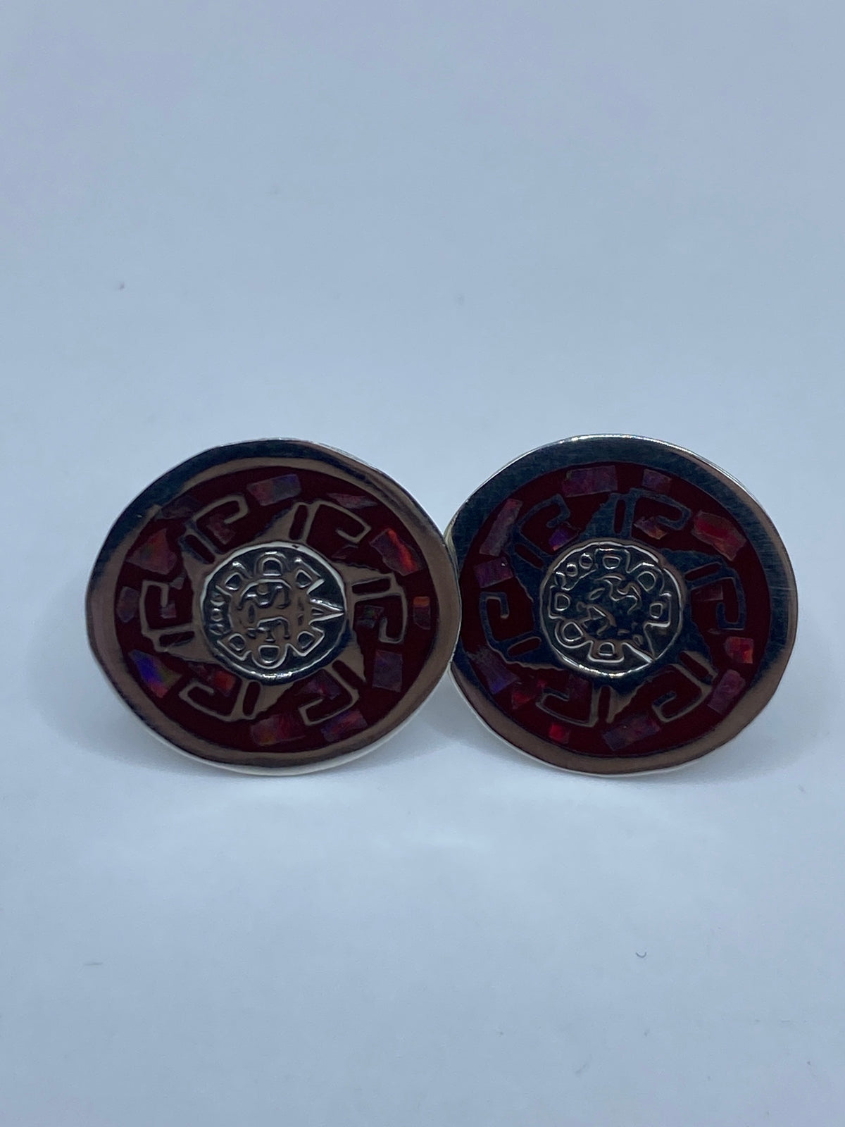 Aretes Ópalo de Fuego Rojo Plata 925 — Taxco — foto 5