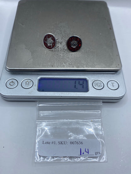 Aretes Ópalo de Fuego Rojo Plata 925 — Taxco — foto 6