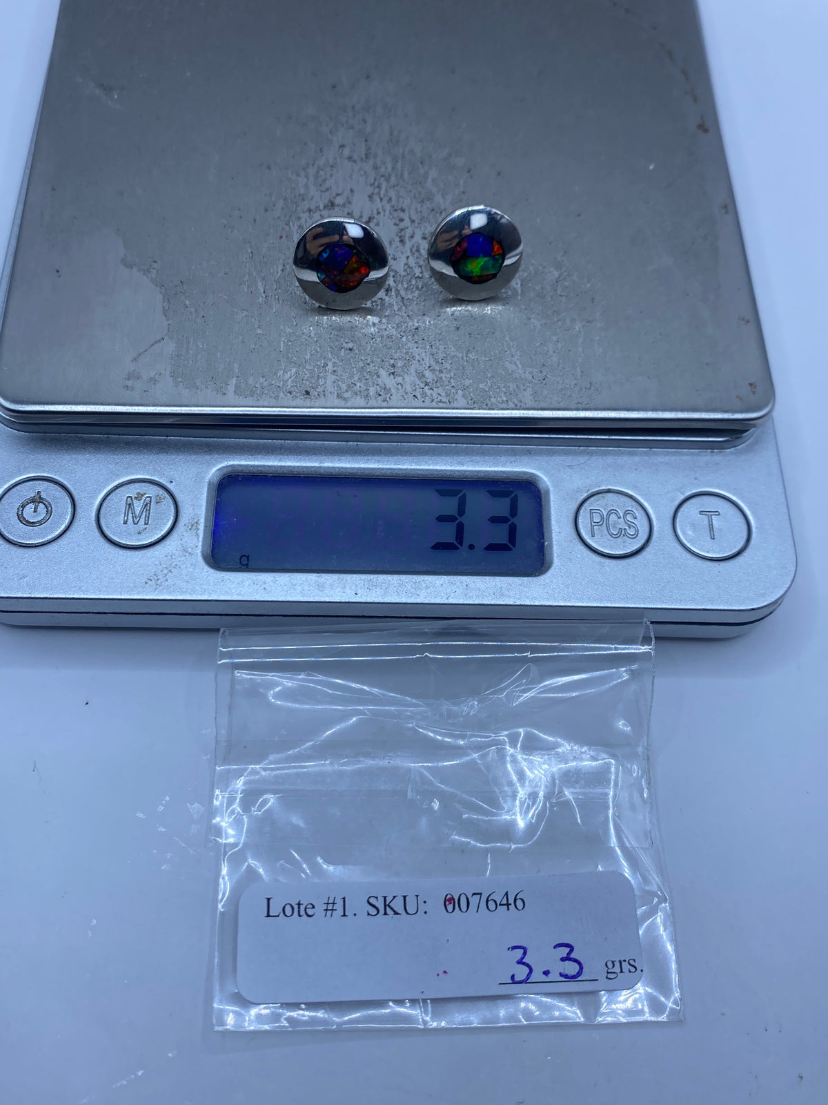 Aretes de Plata 950 con Ópalo de Fuego — Taxco — foto 6