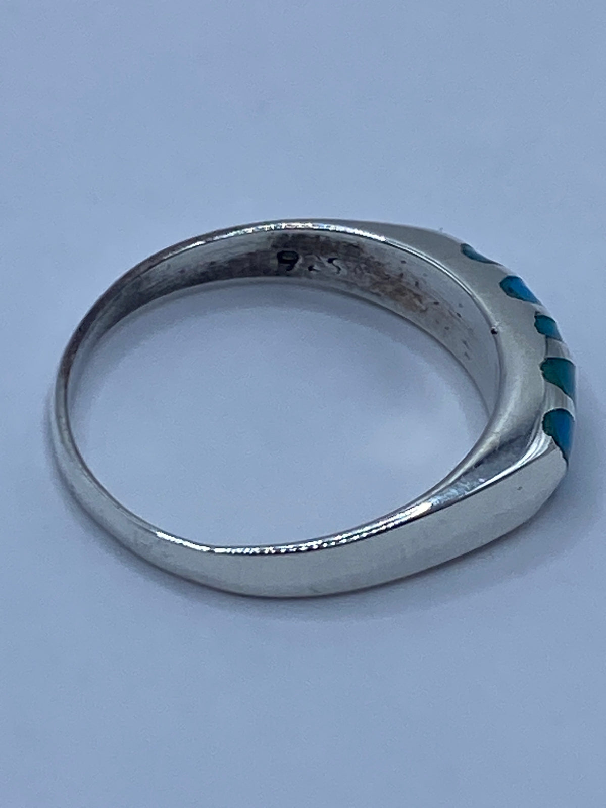 Anillo de Plata con Turquesa Azul Cielo — Taxco 925 — foto 5