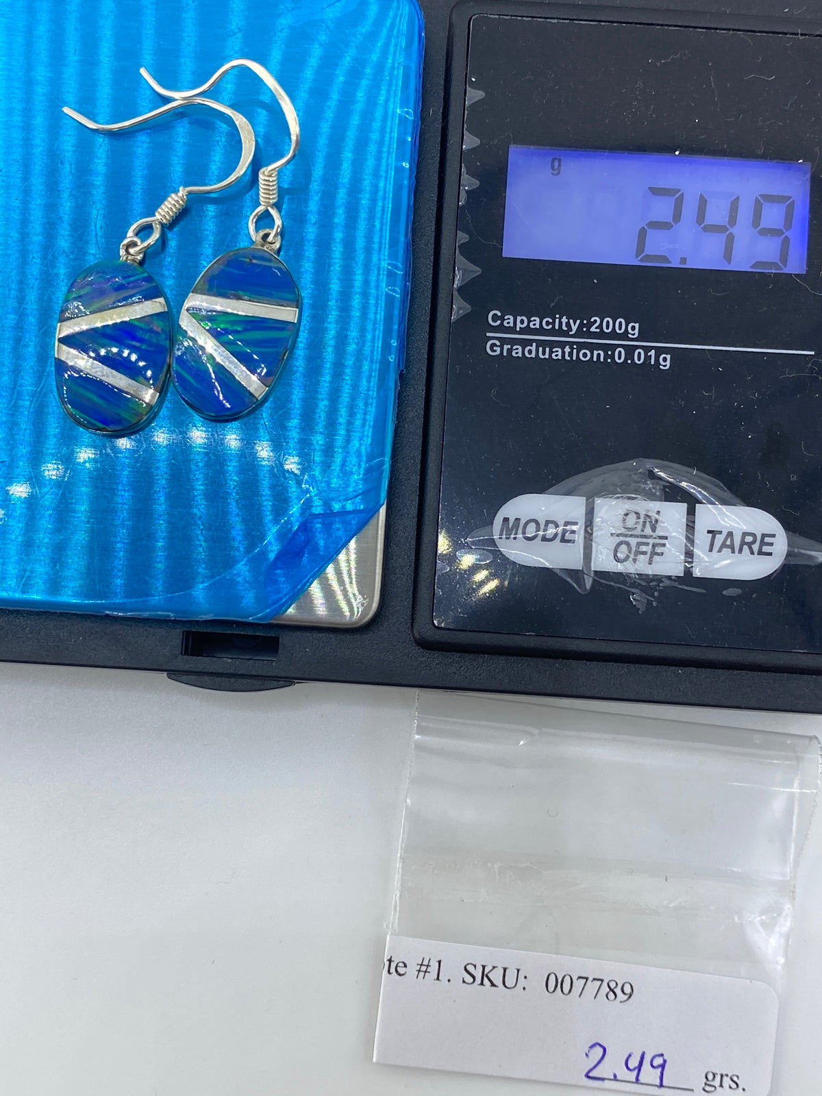 Aretes Plata Ópalo de Fuego Verde Limón — Taxco 950 — foto 6
