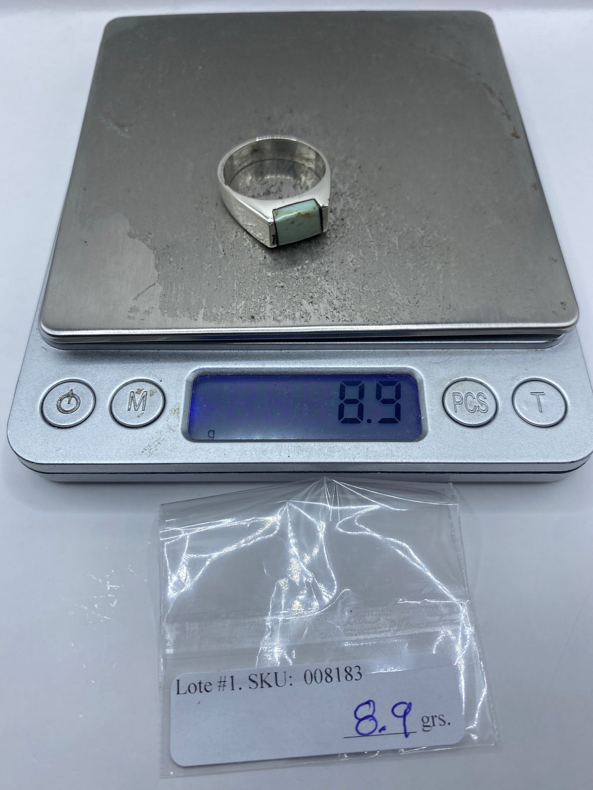 Anillo de Plata 925 con Turquesa Engastada — Taxco — foto 7