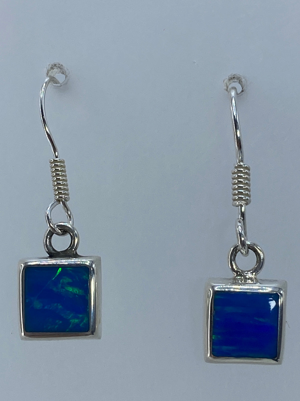 Aretes Plata Ópalo de Fuego Verde — Taxco 950 — foto 3