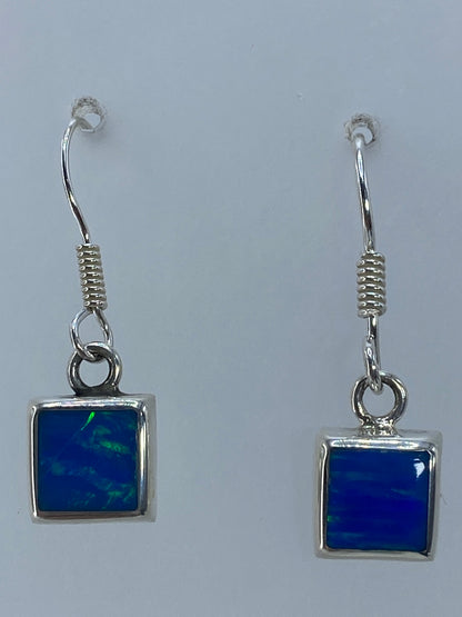 Aretes Plata Ópalo de Fuego Verde — Taxco 950 — foto 3