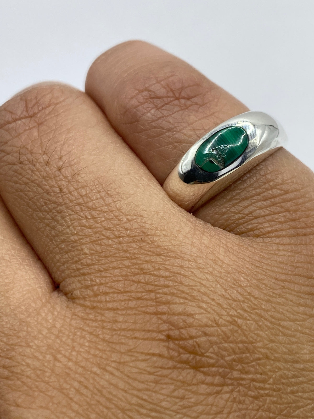 Anillo de Plata con Malaquita Verde — Taxco 925 — foto 6