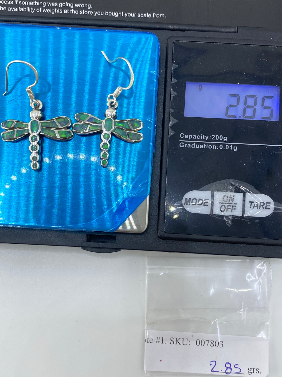 Aretes de Plata Libélula Ópalo de Fuego — Taxco 950 — foto 6