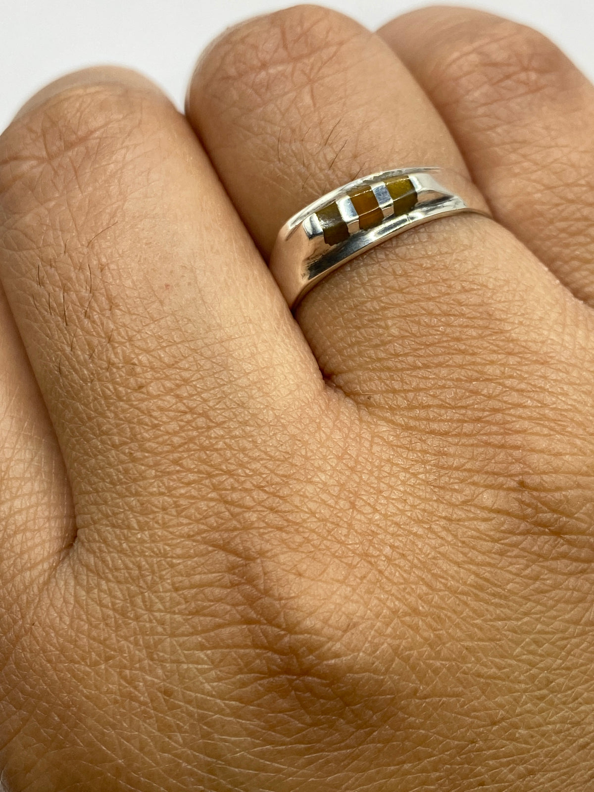 Anillo de Plata Engastado con Piedra Café — Taxco 925 — foto 6