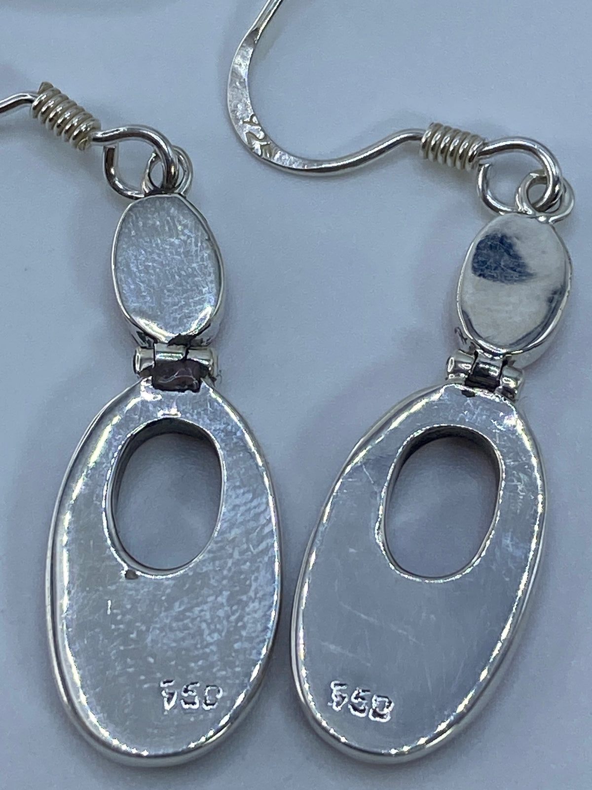 Aretes de Plata con Ópalo de Fuego Rosa — Taxco 950 — foto 5
