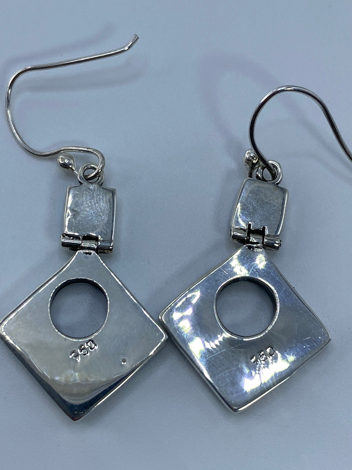 Aretes de Plata Ópalo de Fuego Verde — Taxco 950 — foto 5