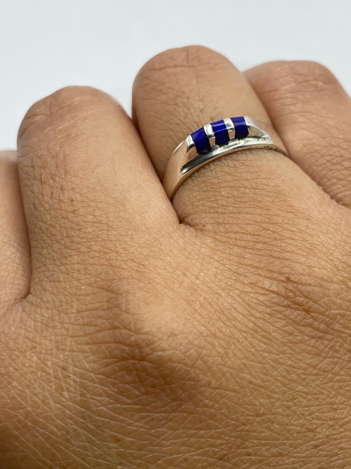 Anillo de Plata con Lapislazuli Azul — Taxco 925 — foto 6