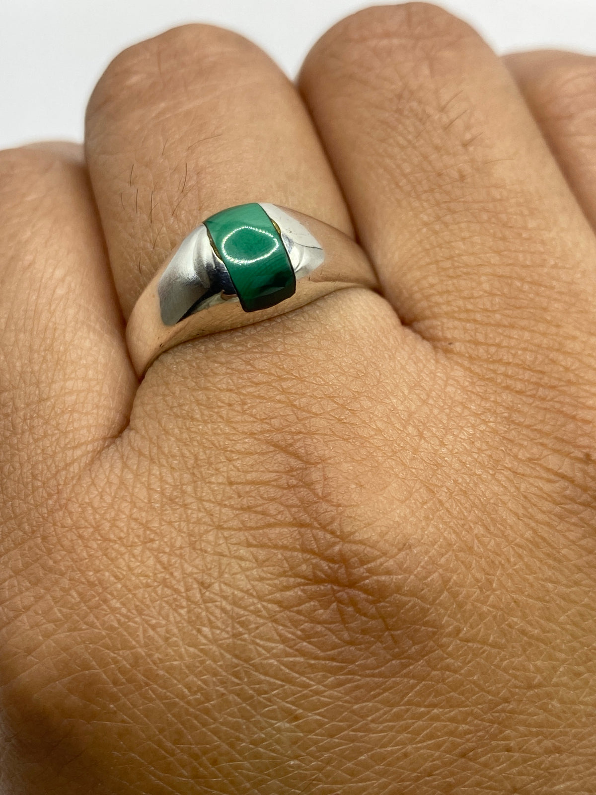 Anillo de Plata Malaquita Verde — Taxco 925 — foto 6