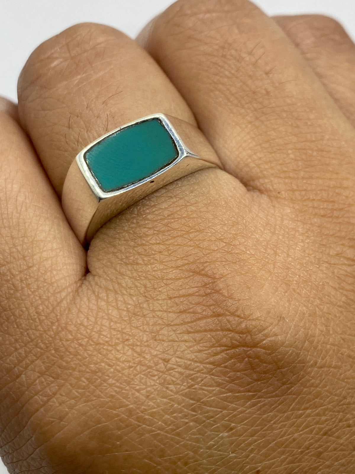 Anillo de Plata Turquesa Azul — Taxco 925 — foto 6