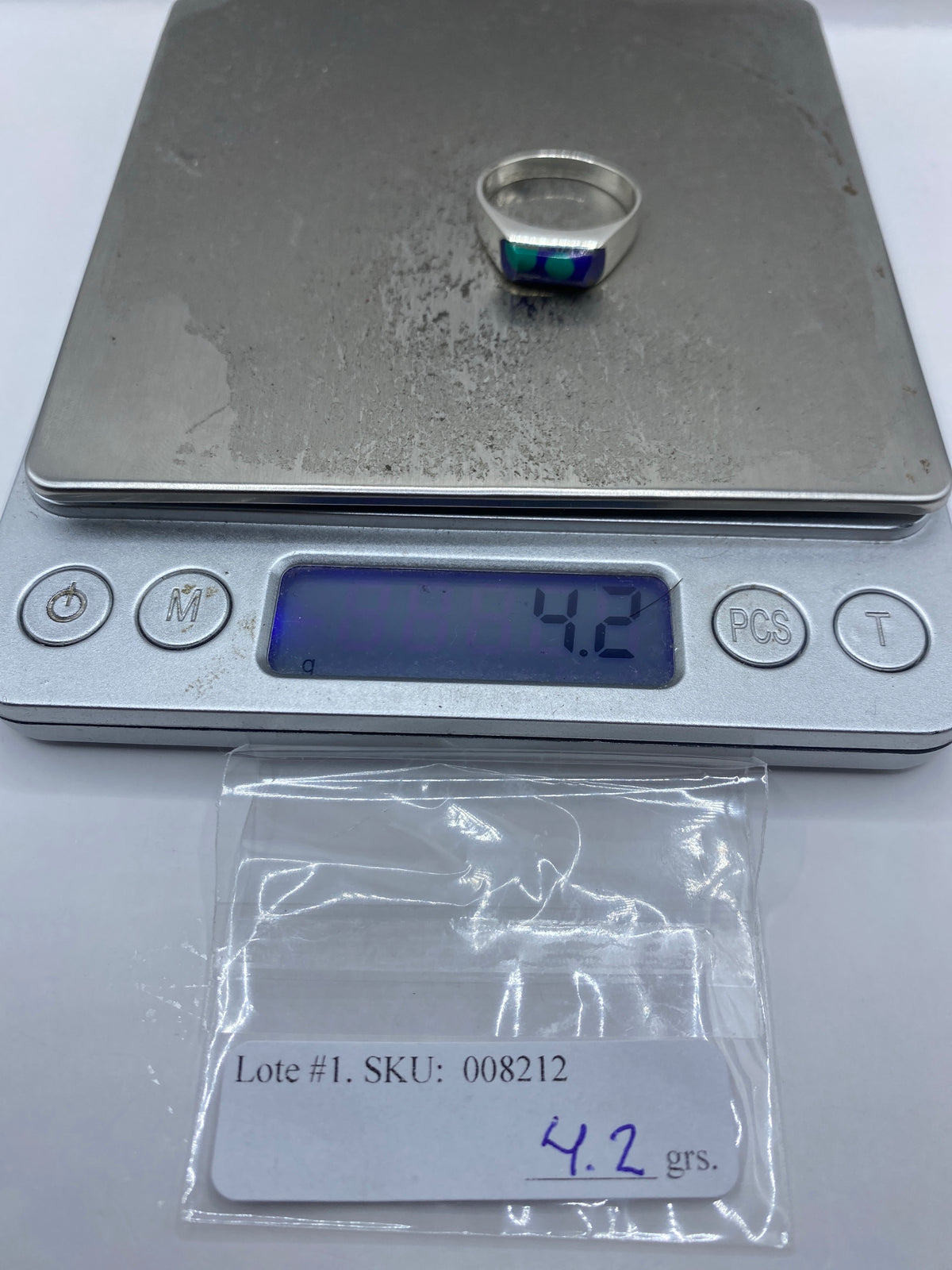 Anillo de Plata 925 con Piedra Azul — Taxco — foto 7