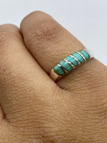 Anillo de Plata con Turquesa Azul Cielo — Taxco 925 — foto 6