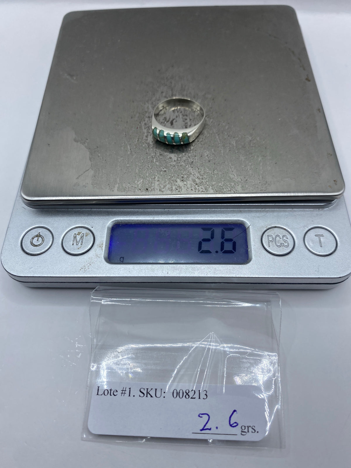 Anillo de Plata con Turquesa Azul Cielo — Taxco 925 — foto 7
