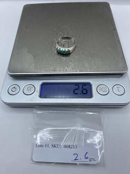 Anillo de Plata con Turquesa Azul Cielo — Taxco 925 — foto 7