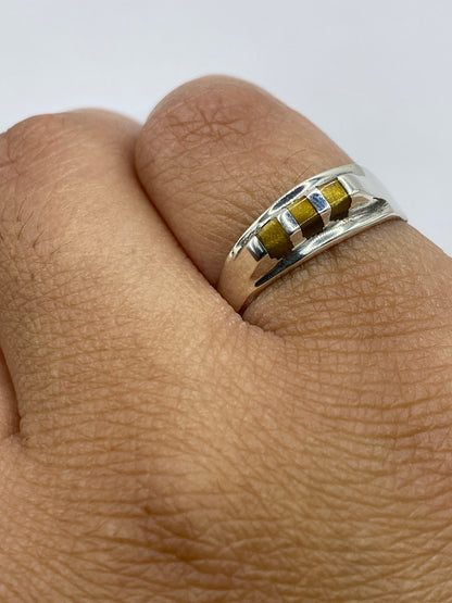 Anillo de Plata con Ojo de Tigre Café — Taxco 925 — foto 6