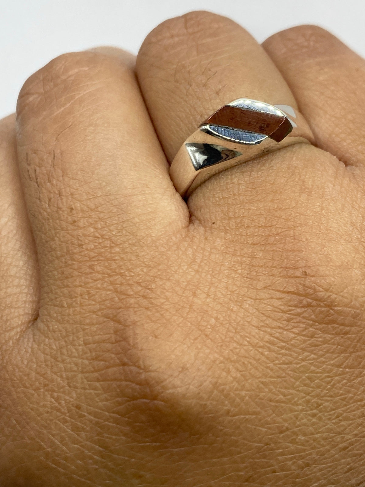 Anillo de Plata 925 con Piedra Incrustada — Taxco Unisex — foto 6