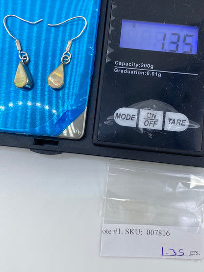 Aretes de Plata con Ópalo de Fuego Multicolor — Taxco 925 — foto 6