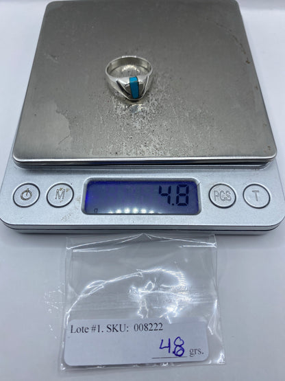 Anillo de Plata con Turquesa Azul Cielo — Taxco 925 — foto 7