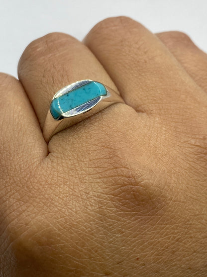 Anillo de Plata con Turquesa Azul Cielo — Taxco 925 — foto 6