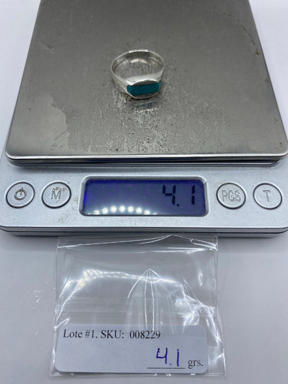Anillo de Plata con Turquesa Azul Cielo — Taxco 925 — foto 7