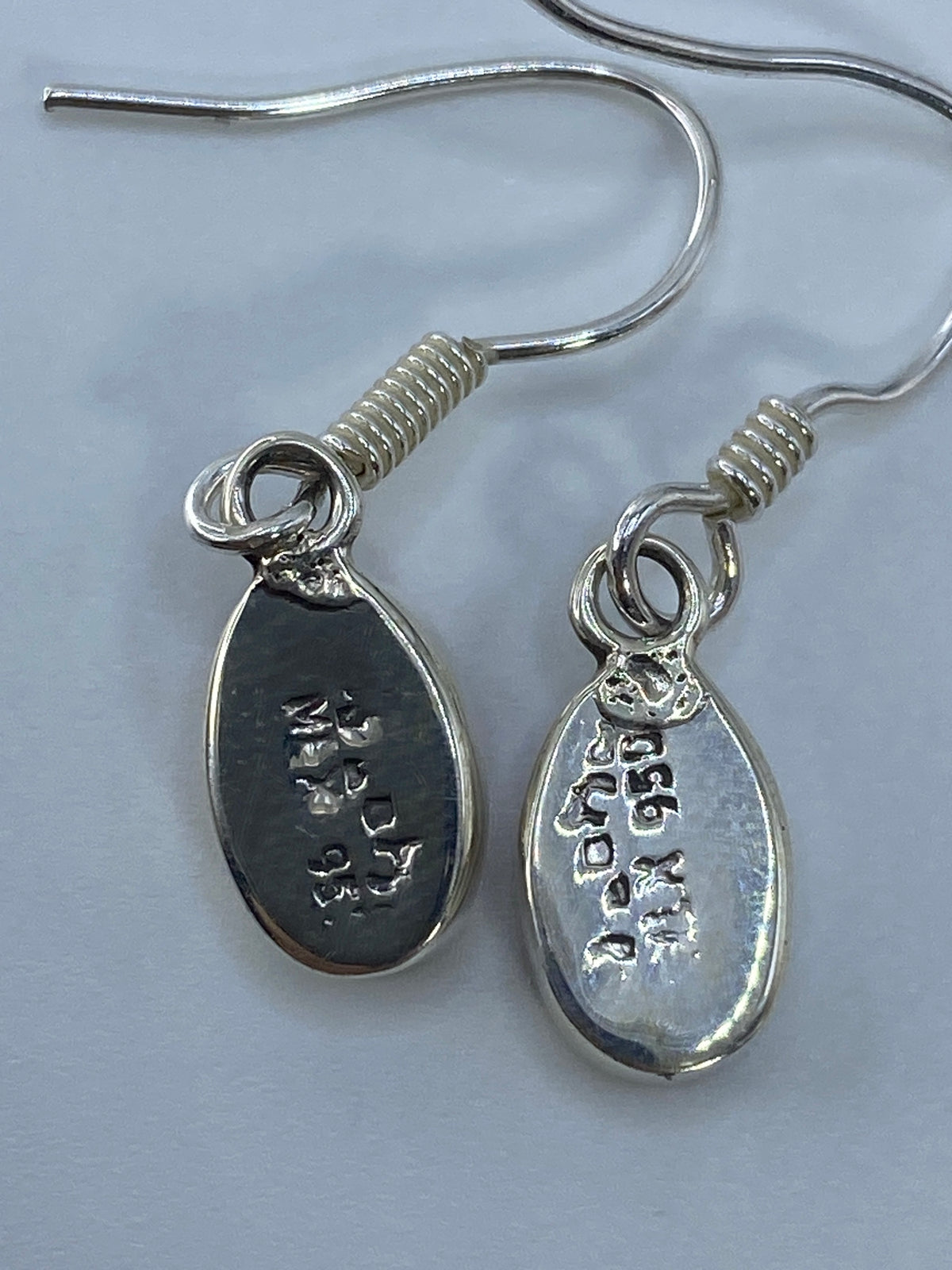 Aretes de Plata 950 con Ópalo de Fuego Naranja — foto 5