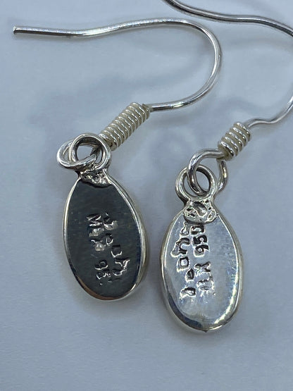Aretes de Plata 950 con Ópalo de Fuego Naranja — foto 5