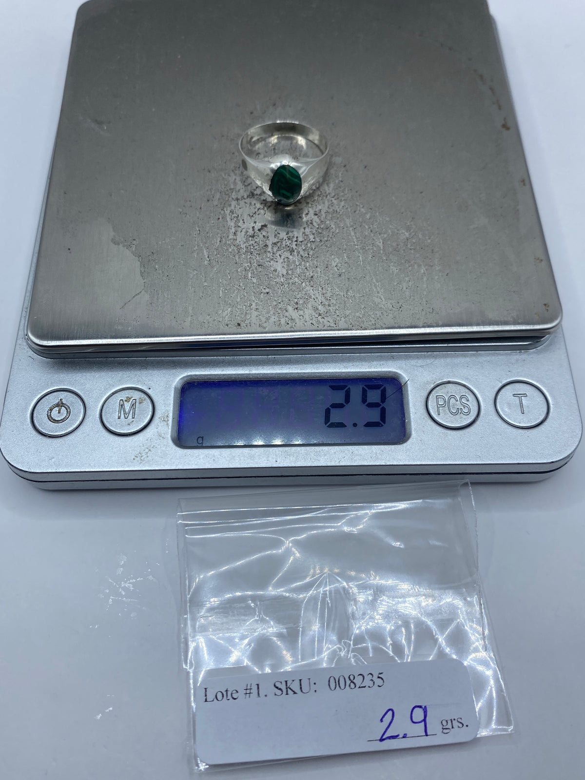 Anillo de Plata con Malaquita Verde — Taxco 925 — foto 7
