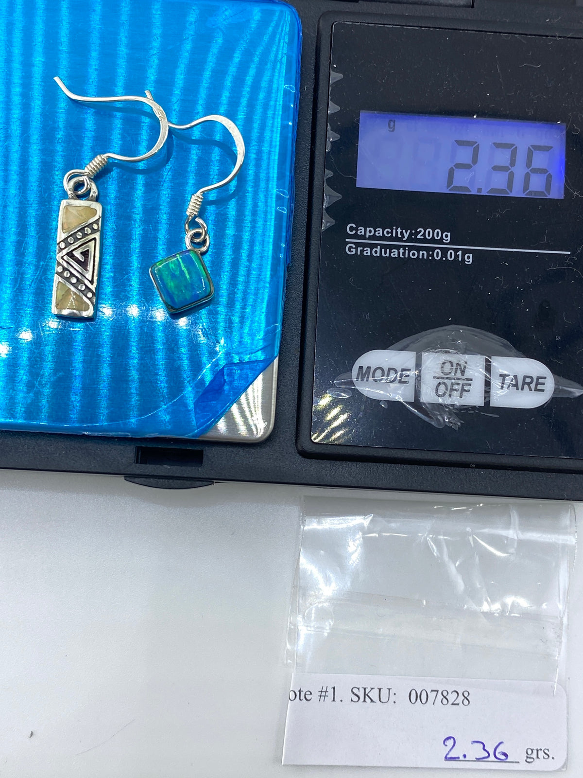 Aretes Ópalo de Fuego Plata 950 — Multicolor Taxco — foto 6