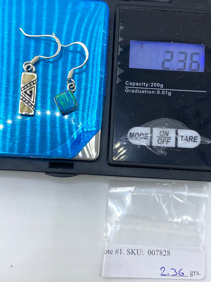 Aretes Ópalo de Fuego Plata 950 — Multicolor Taxco — foto 6