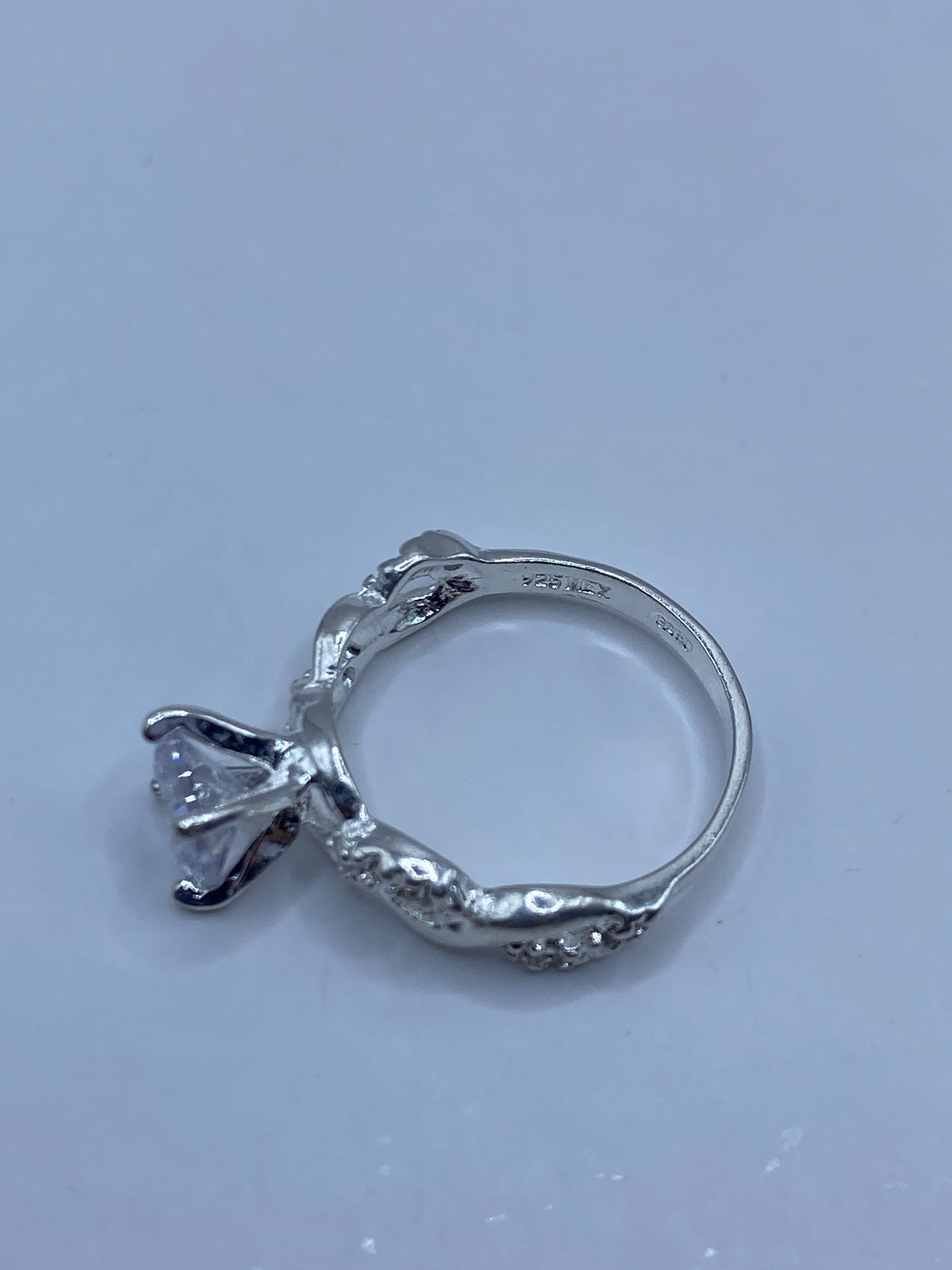 Anillo de Plata Solitario con Circonia Blanca — Taxco 925 — foto 5
