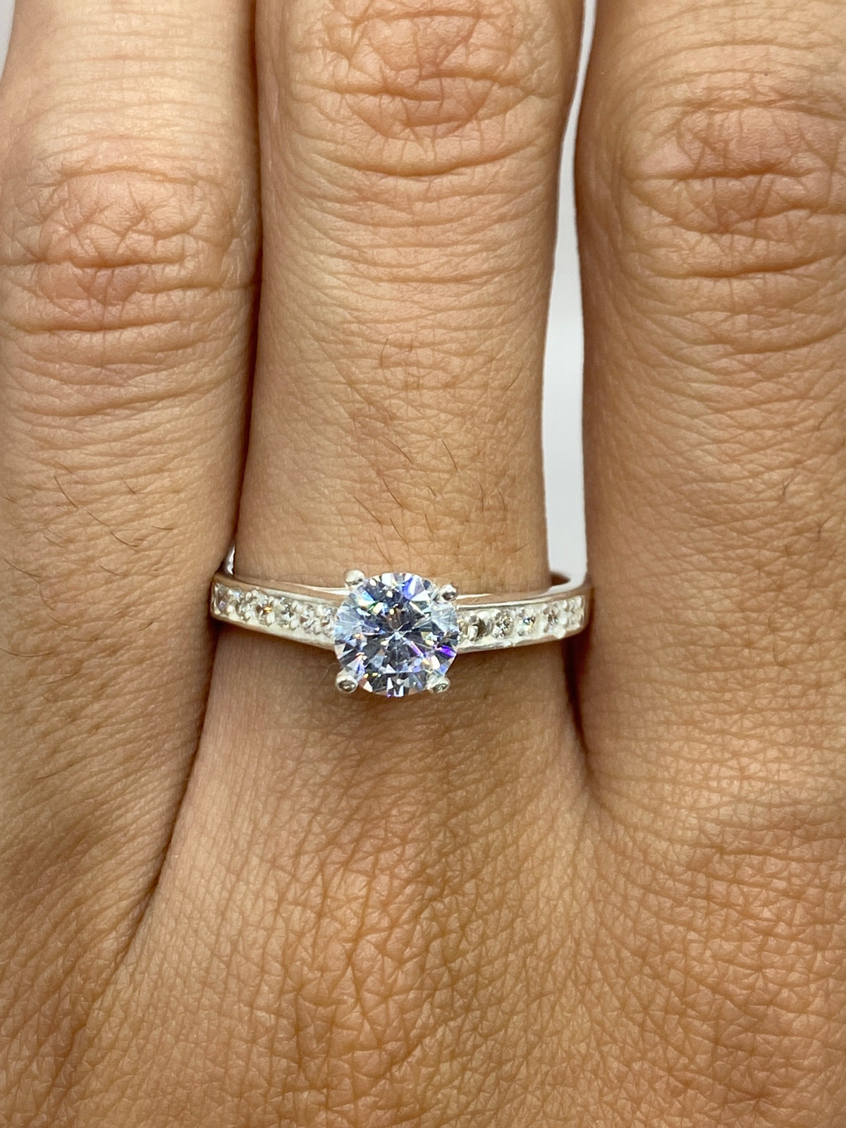 Anillo de Plata Solitario con Circonia Blanca — Taxco 925 — foto 6