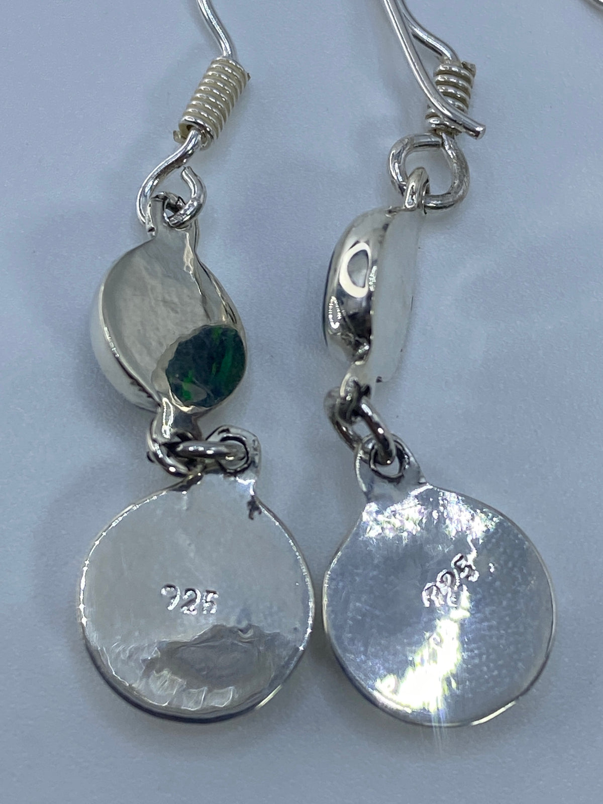 Aretes de Plata con Ópalo de Fuego Verde — Taxco 925 — foto 5