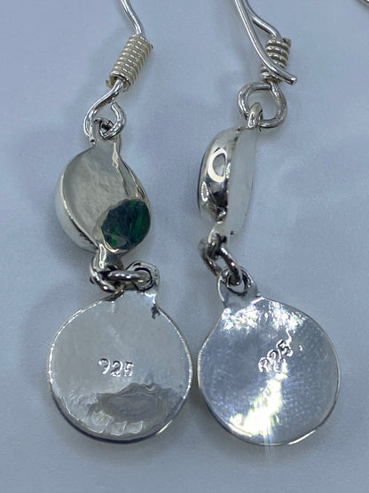 Aretes de Plata con Ópalo de Fuego Verde — Taxco 925 — foto 5