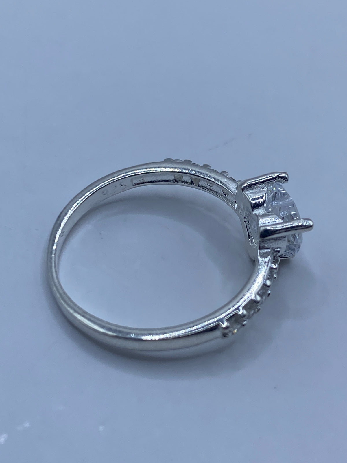 Anillo de Plata Circonia Blanca Solitario — Taxco 925 — foto 5