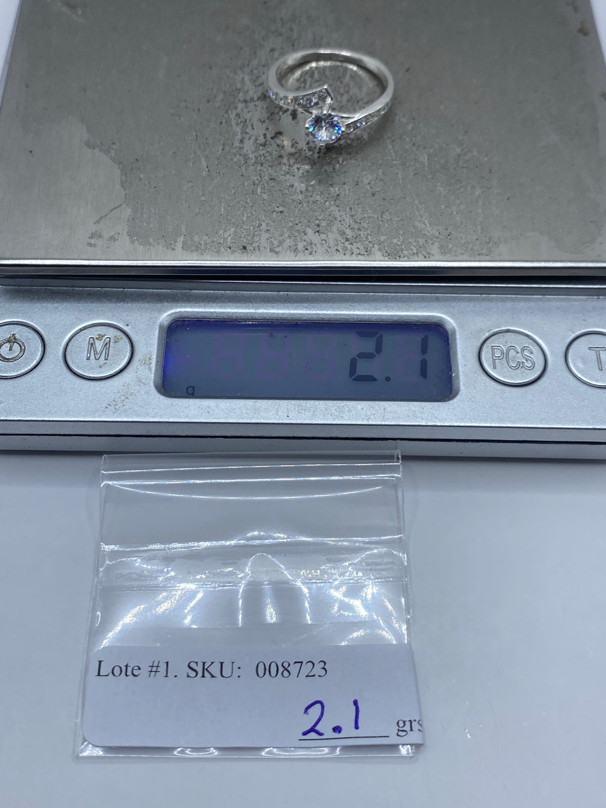 Anillo de Plata Solitario con Circonia Blanca — Taxco 925 — foto 7