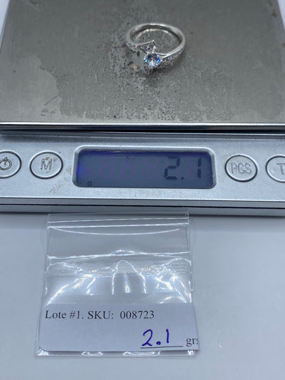 Anillo de Plata Solitario con Circonia Blanca — Taxco 925 — foto 7