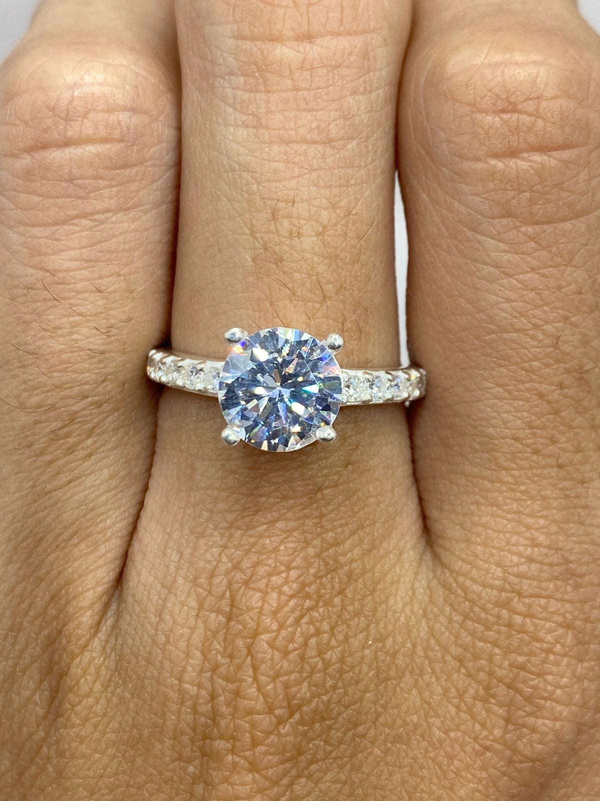 Anillo Solitario de Plata con Circonia Blanca — Taxco 925 — foto 6