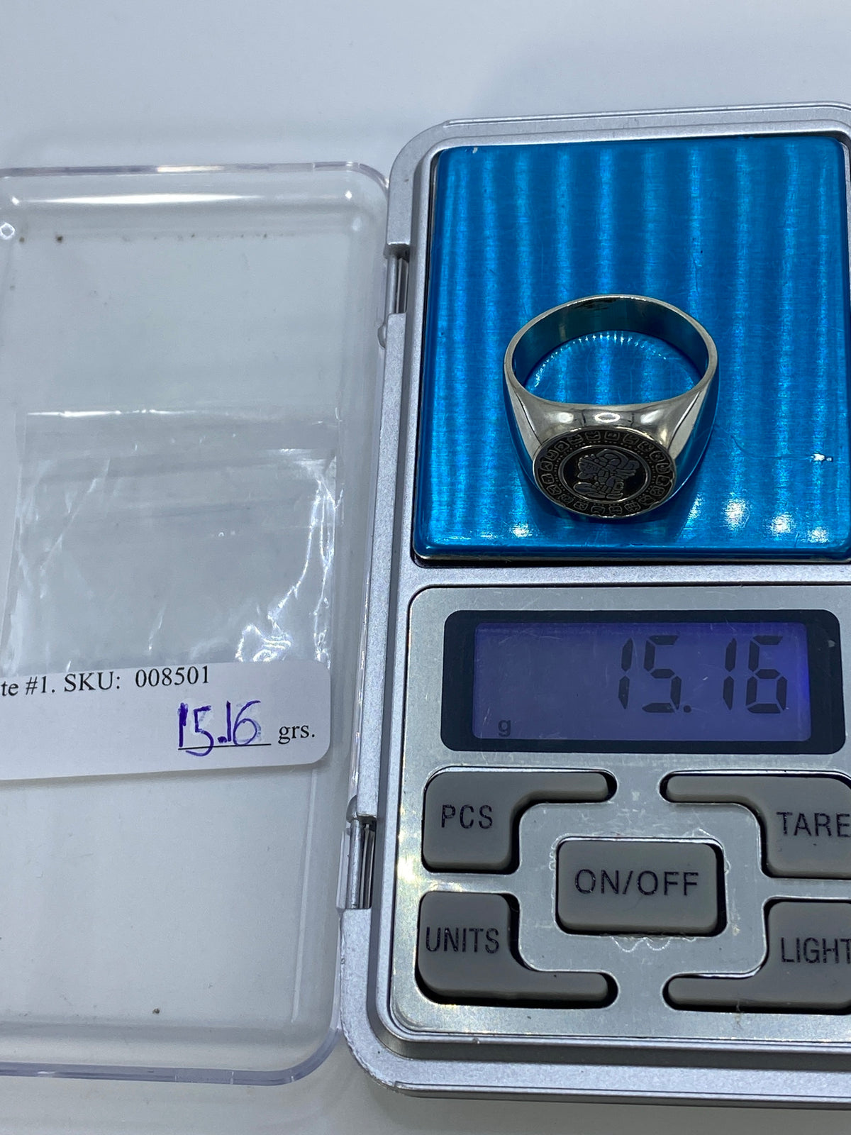 Anillo Calendario Azteca de Plata Calado — Taxco 925 — foto 7